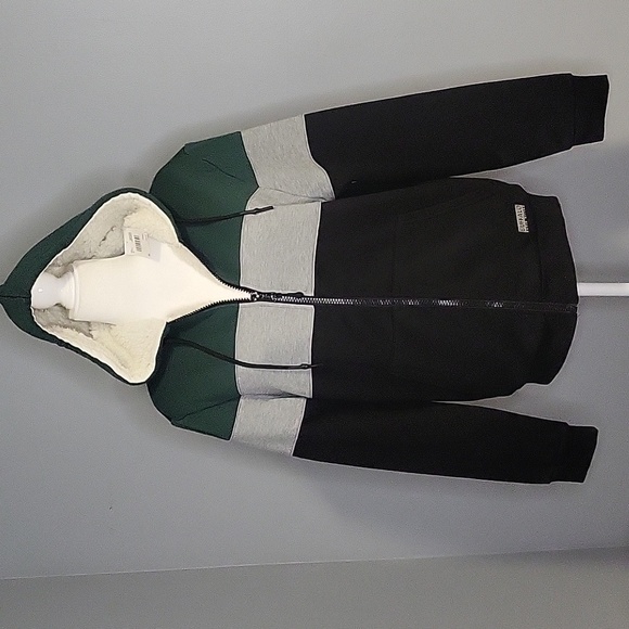 Buffalo David Bitton Fahadi Sherpa Lined Hooded Full Zip Men's Jacket-Size M - Picture 4 of 11